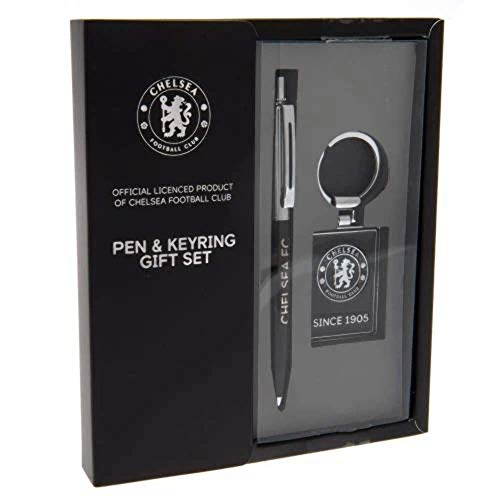 Ensemble stylo et porte-clés Chelsea F.C. noir taille unique pour supporter