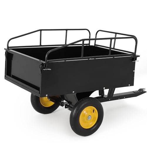 750 Lbs Heavy Duty Dump Utility Trailer, 15 Cubic Feet