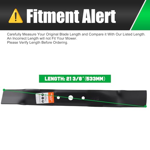 Image of Grasscool L110 L118 L111 JD Mower Mulching Blades Replacement GX20249 | Fit OEM GX20433 GY20567,John Dee-re L100 L118 L108 L105 42 inch Deck Zero Turn Lawn Tractor,Bagger Sharper Mulch Cuts Grass