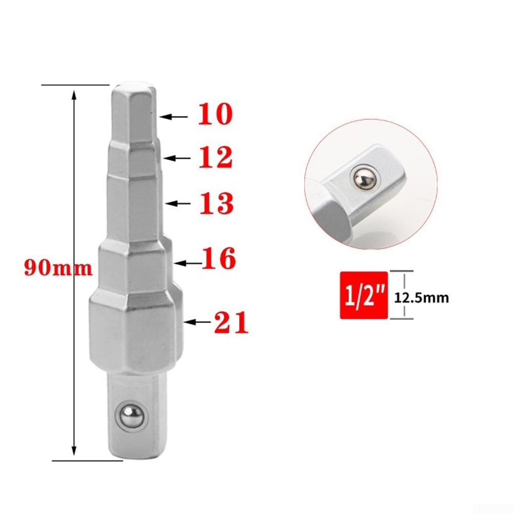 Lioaeust Clé à cliquet pour radiateur étagée, poignée réglable en acier au carbone pour la plupart des valves de radiateur, tétons, bouchons, connecteurs de réservoir (A)