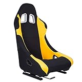 Marca Modauto,Modelo N070 Baquets Deportivo, de Tela,color Negro y Amarillo