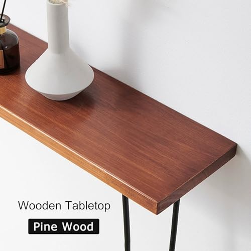 Mesa consola delgada para sofá y recibidor de diseño industrial 6