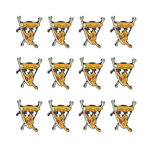 Image of Pizza Wearing Sunglasses Awesome Brooch Cartoon Enamel Brooch Pin Jacket Lapel Metal Pins Brooches Badges Exquisite Jewelry Accessories
