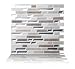 Tic Tac Tiles 10-Sheet Peel and Stick Self Adhesive Removable Stick On Kitchen Backsplash Bathroom 3D Wall Sticker Wallpaper Tiles in Como Pebble