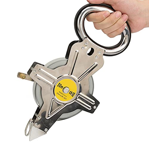Cinta métrica de acero inoxidable 50 m con carrete retráctil miniatura 3