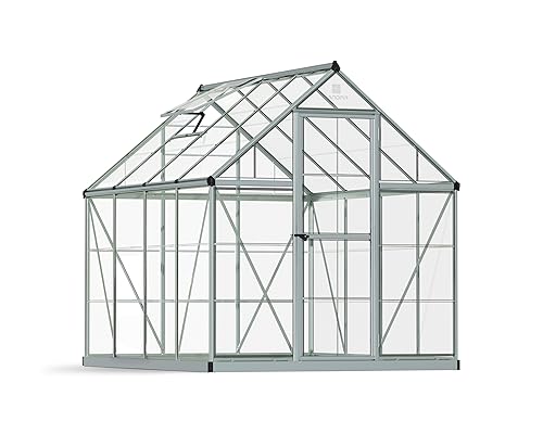 Canopia by Palram Serre de Jardin Harmony 4.6m² (Argent) Cadre en Aluminium, Panneaux en Polycarbonate, Résistant aux UV