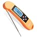 Talking Food Thermometer,Instant Thermometer,Best Quick Read Digital Cooking Thermometer for All Food, Grill, BBQ and Candy with Lighting LCD Screen and Speaker by iMallcoo (Orange Upgrade Version)