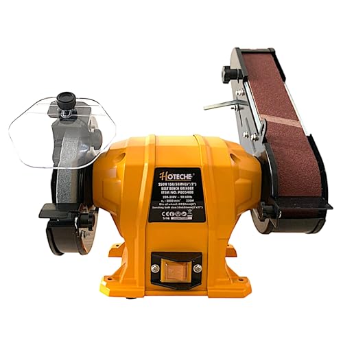 Smerigliatrice Mola Levigatrice a Nastro da Banco Combinata 250W 2800RPM Natro + Disco Abrasivo Ø150 mm Ideale per falegnameria, officine, bricolage e modellismo