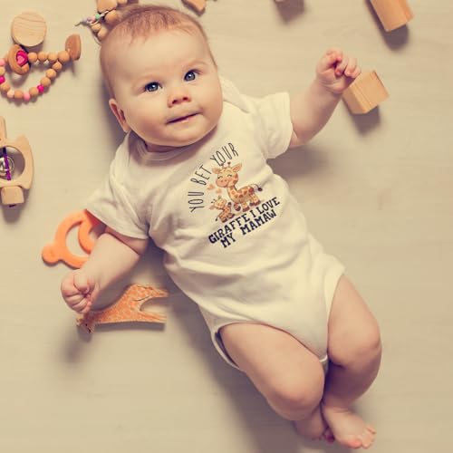 I Love My Mamaw Giraffe Baby Bodysuit One Piece Or Toddler T-Shirt Cute Grandbaby Gift4