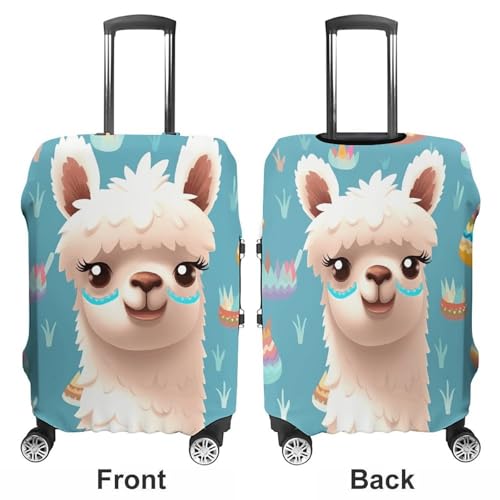 Alpaca Patterm Luggage Cover, Washable Elastic Suitcase Cover Protector Fit 18-32 Inch Luggage3