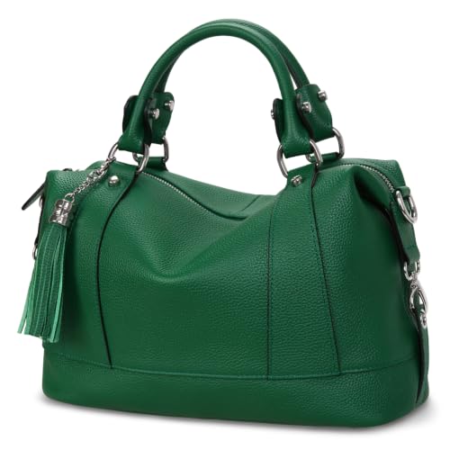 Image of HESHE Womens Genuine Leather Purse Satchel Tote Bags Ladies Real Leather Bags Crossbody Handbags