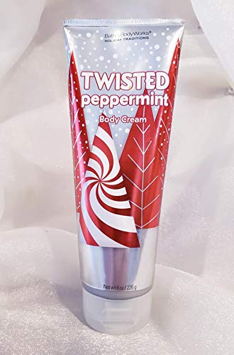 Bath & Body Works TWISTED PEPPERMINT 24 Hour Moisture Ultra Shea Body Cream 8 oz / 226 g - Image 2