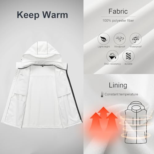Image of CREATMO US Men's Casual Lightweight Warm Thin Outerwear Vest Windbreaker Sleeveless Jacket With Removable Hood