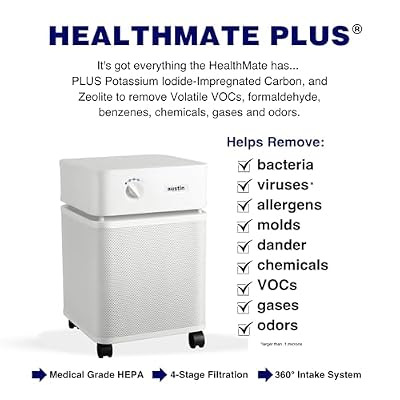 Austin Air Healthmate Plus, Sandstone - Powerful Air Purifier with Medical-Grade Filtration System, Eliminate Harmful Airborne Contaminants, Model B450