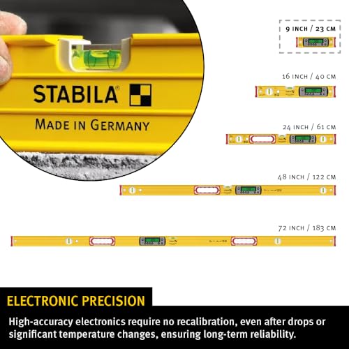 STABILA TECH LEVEL 196 Digital Spirit Level, 9 Inch, Cat. Number 39509 by Stabila - Image 3
