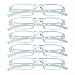 5 Pairs Reading Glasses, Blue Light Blocking Glasses, Computer Reading Glasses for Women and Men, Fashion Square Eyewear Frame (Clear,+1.75 Magnification)