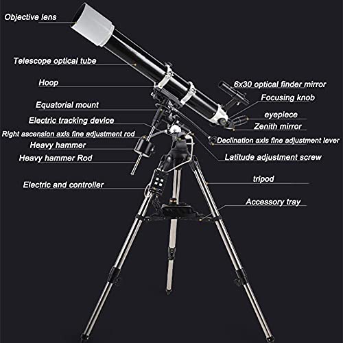 Teleskope Tragbares Refraktor Teleskop Outdoor Monokular Space Astronomisches Teleskop Refraktor mit Stativ und… – Bild 5