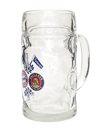 FC Bayern München | Halbe-Maßkrug 0,5l| | dickwandiges Glas
