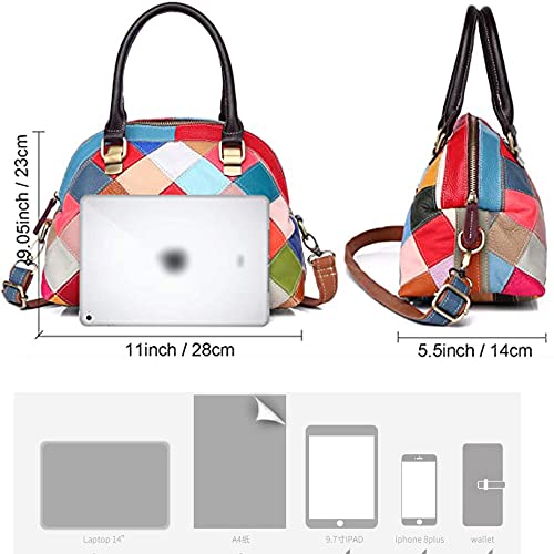 Bolso Dome Satchel para mujer en cuero genuino miniatura 4