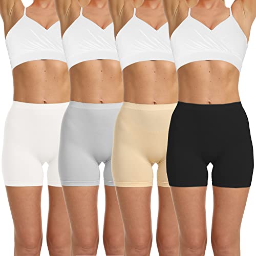 under garments - Anti Chafing Slip Shorts for Women Under Dress Smooth Seamless Boxer Briefs Long Leg Boyshorts Underwear