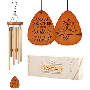 Aurahouse Wedding Gifts Wind Chimes, Engagement Wedding Gifts for Couples 2025 Newlyweds, Bridal Shower Gift for Bride, Anniversary, Registry Gift for Couple