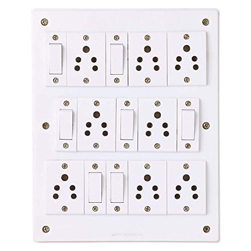 Image of Heavy Duty PVC Extension Board 8Socket,7 Switch (8 Meters Wire)