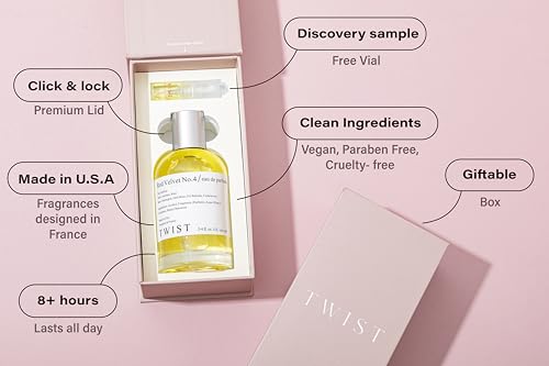 Twist - Red Velvet No. 4 - Eau De Parfum Inspired by MFK Baccarat Rouge 540, Long-Lasting Perfume For Women & Men, Paraben Free, Vegan, Clean Ingredients, Unisex - Spray 100 ml | 3.4 fl. oz. - Image 2