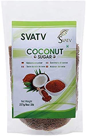 SVATV Coconut Sugar Powder | Natural Sweetener Powder | Gluten Free - sweeteners | Refined Sugar Alternative | Substitute for Baking, | No Preservatives Added | No Artificial Flavors - 227g, 8 oz