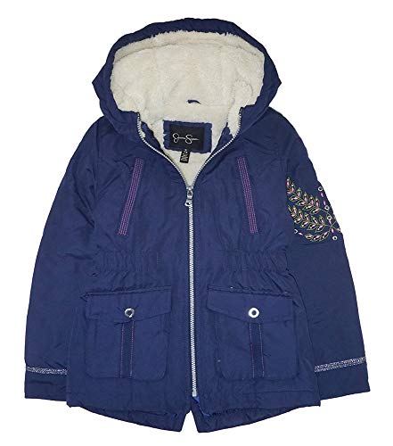 Jessica Simpson Girls' Big Midweight Anorak Jacket, Navy, 7/8