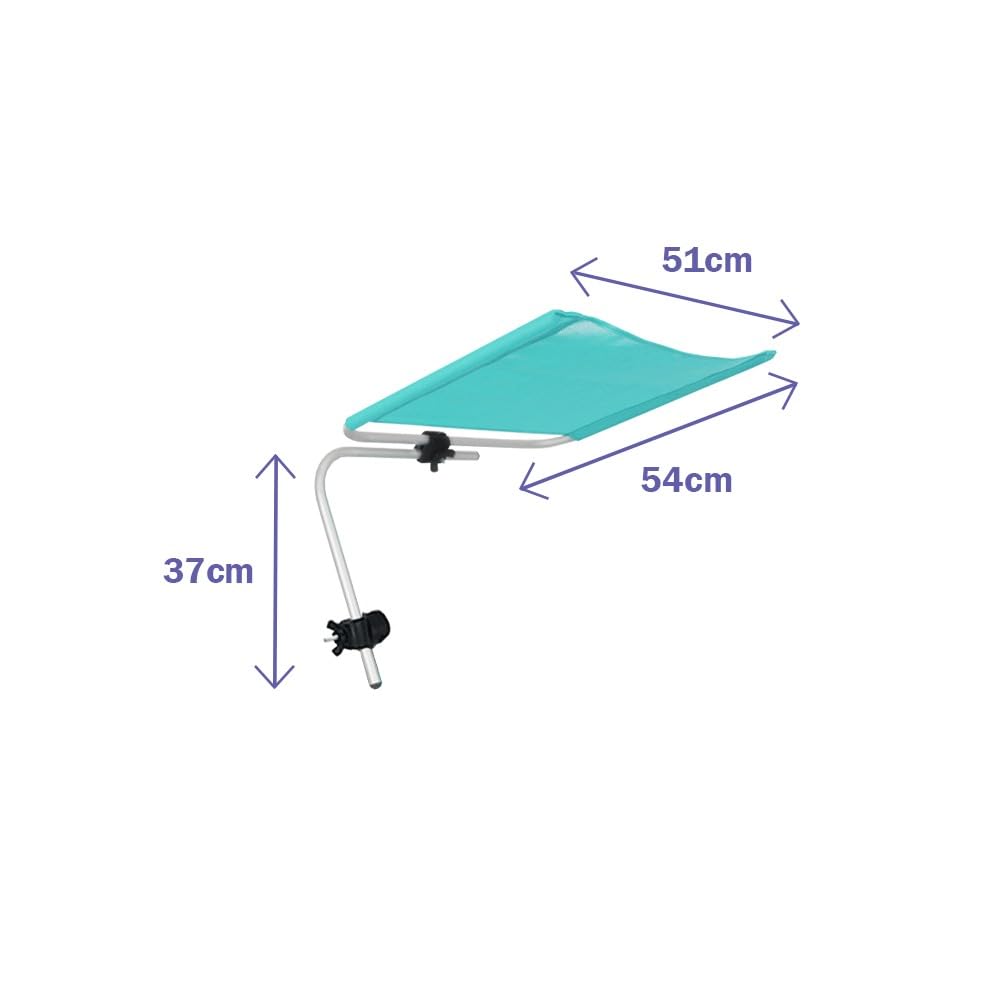 Marbueno 10438 - Ombrellone inclinabile, in alluminio, per spiaggia e piscina, 51 x 54 x 37 cm, colore: blu