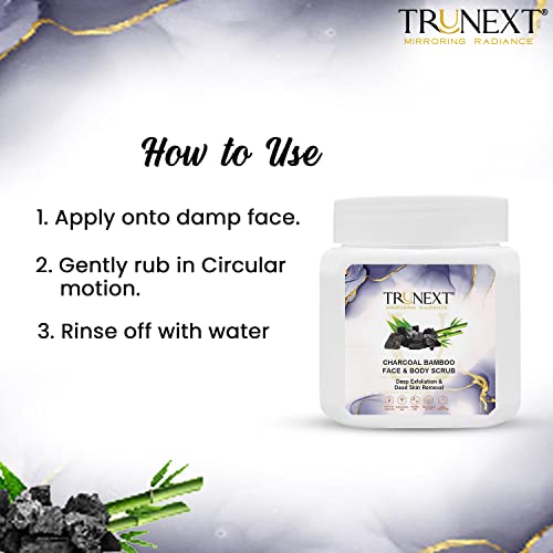 Image of TRUNEXT Charcoal Face & Body Scrub - B1G1-200ml X 2