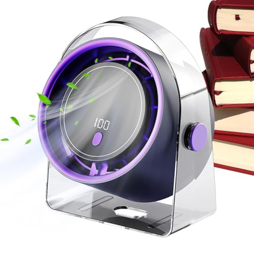 Ventilador De Mesa De Pulgada - Enfriador De Escritorio Recargable, Velo De Aire Sin Hojas | Mini Circulador Aéreo Portátil Para Hogar, Dormitorio, Viaje En Coche, Mostrador De Cocina