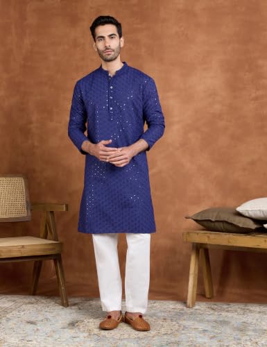 Image of Symbol Premium Men's Embroidery Sequined Long Kurta