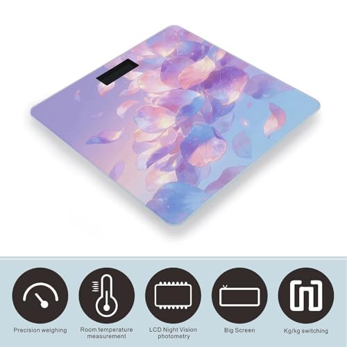Báscula Digital de Baño Light Petals con Vidrio Templado miniatura 3