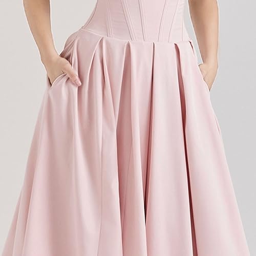 Robe de mariée tendance longue en drapé froncé rose XL