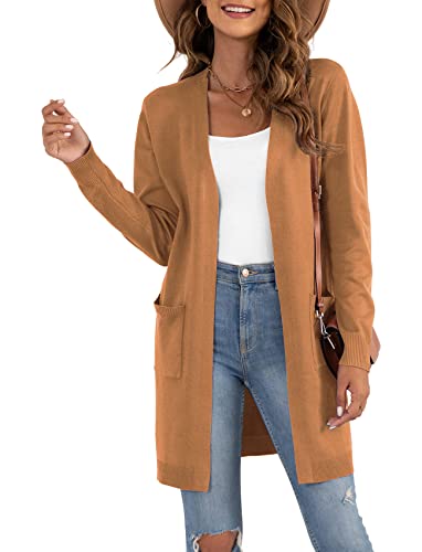 Image of VIISHOW Women's Classic Cardigans Long Sleeve Open Front Casual Knit Cardigan Sweaters Coat Soft Outwear