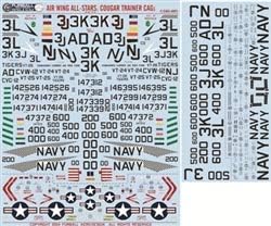 Fur Ball Aero Design 1/48 US Navy F9F-8T/TF-9J Cougar Trainer CAG Decal