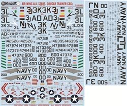 Fur Ball Aero Design 1/48 US Navy F9F-8T/TF-9J Cougar Trainer CAG Decal miniatura 1