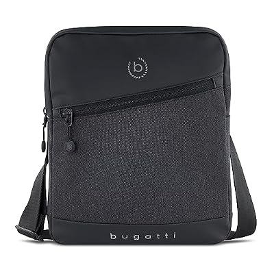 bugatti Universum - Borsa a tracolla da uomo piccola con scomparto imbottito per tablet – Nero