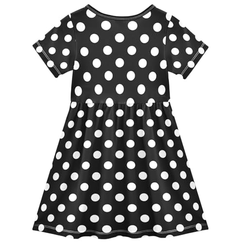 Badminton Racket Splash Girls Summer Dress Toddler Girl Skater Dresses Short Sleeve Dress for Girls Cute,2T2