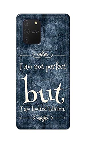 Image of Printed Hard Back Cover Case for Samsung Galaxy Note 10 Lite | Samsung A81 Back Cover (I Am Not Perfect I Am Limited Edition) -1803