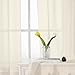 Lecloud Cream Sheer Curtains 84 Inches Long 2 Panels Set, Elegant Light Filtering Window Curtains with Rod Pocket, Airy Voile Transparent Dreaps for Living Room Decor, Each Panel 42 X 84 Inch
