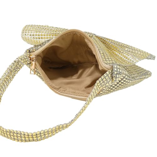 Image of DJBM Women Bow Evening Clutch Sparkling Deluxe Rhinestones Purse for Daily Feast