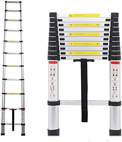 Telescopic Ladder 8.5Ft/2.6M Telescopic Ladder Portable Aluminium Extension Ladders Multi Purpose Folding Extendable 9 Step Loft Ladder, Capacity 150kg/330lb (Size : 2.6m)
