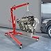 2 Ton Folding Engine Hoist Cherry Picker Shop Crane Hoist Lift,Folding Engine Shop Crane Hoist Lift, Heavy Cherry Picker with 6 Wheels for Garage, Workshop,Red