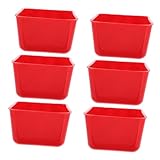 BESPORTBLE 6stücke Vogelkäfig-näpfe Coop-futternäpfe Hühnerstall-tränken Vogelkäfig-zubehör Pe-Material Fütterungssäulen Einfache Haustier-näpfe