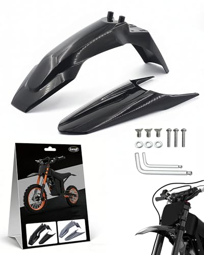 Front and Rear Fender Set for Tuttio Soleil 01 Electric Dirt Bike Upgraded Mud Guard Mudguard Tutto Accessories Compatible with Tutti Soleil01 Off-Road Motorcycle (Black)