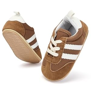 BACSAC Baby Shoes for Boys Girls Non Slip Low Top Infant Walking Shoes Breathable Comfort Toddler Walker Shoes Pull On Newborn Baby Sneakers 3 6 9 12 Months