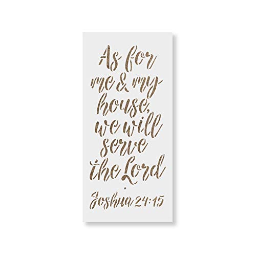 Stencil Revolution We Will Serve The Lord Bible Verse Stencil - Lord, Serve, Religion, Christianity