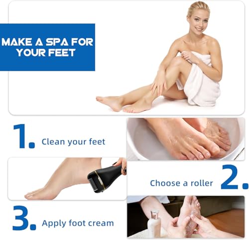 7D24Hcare MJQ-02 Electric Foot Callus Remover, 16 In 1 Rechargeable Pedicure Kit, Waterproof Scrubber Dead Skin Removal Tool With 3 Rollers & 2 Speeds For Feet Care thumb #6